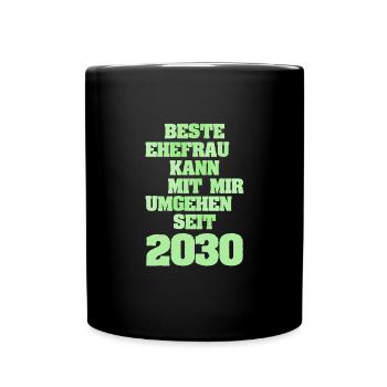 Frau 2030 - Tasse einfarbig - Schwarz - Vorne