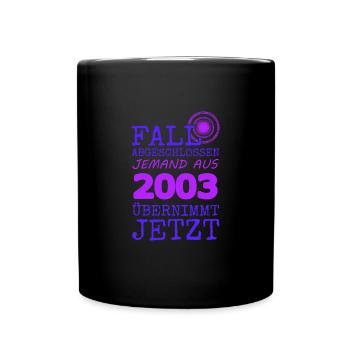 Fall 2003 - Tasse einfarbig - Schwarz - Vorne