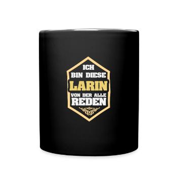 Larin als Rufname - Tasse einfarbig - Schwarz - Vorne