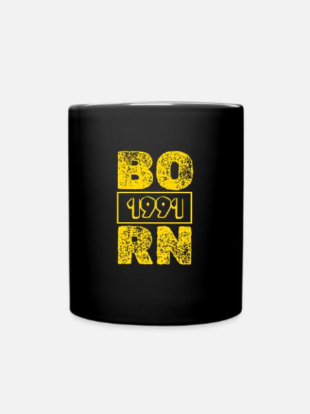Geboren 1991 - Tasse einfarbig - Schwarz