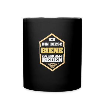 Geschenk für Biene - Tasse einfarbig - Schwarz - Vorne
