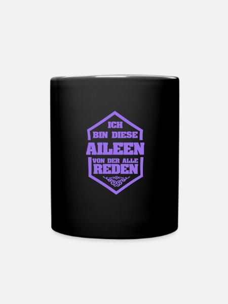 Rufname Aileen - Tasse einfarbig - Schwarz