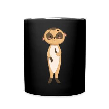 Chat de mer suricate - Mug uni - noir - Devant