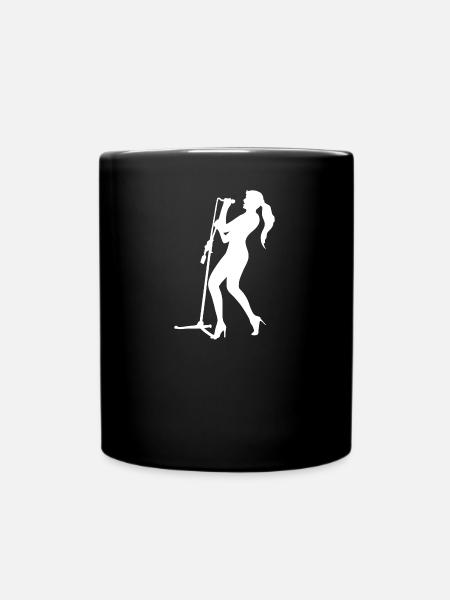 Chanteur au micro - Mug uni - noir