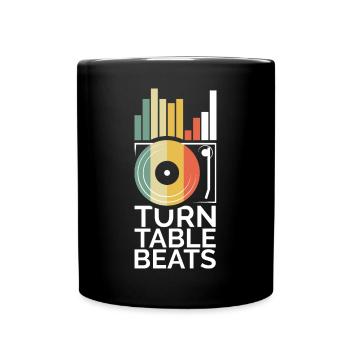 Platine vinyle Beats Music Music DJ DJING Records Icône - Mug uni - noir - Devant
