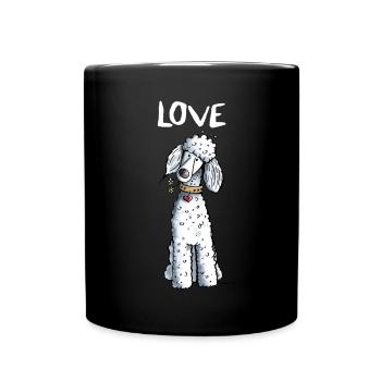 I Love Pudel - Tasse einfarbig - Schwarz - Vorne