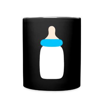 Baby 2025 Geburt Familie Geschenk Geschenkidee - Tasse einfarbig - Schwarz - Vorne