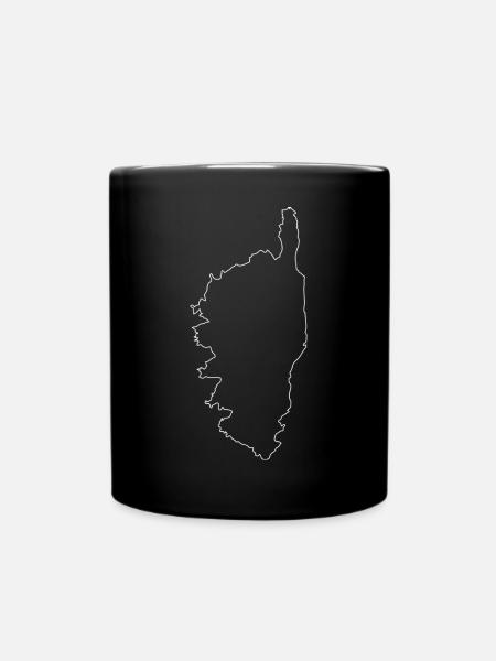 Corsica Island France Map - Tasse einfarbig - Schwarz