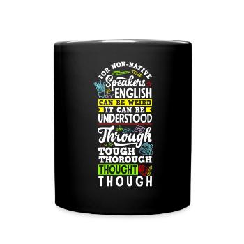 Professeur d’anglais langue ESL Linguiste Enseignement multilingue - Mug uni - noir - Devant