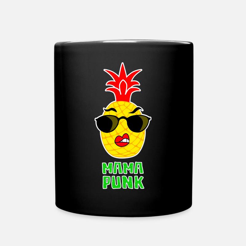 Mama Punk Ananas - Tasse einfarbig - Schwarz