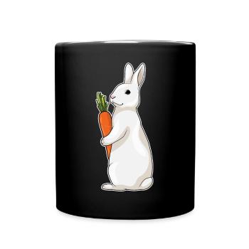 Rabbit Carrot - Full Colour Mug - black - Front