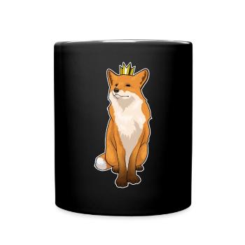Fuchs Krone - Tasse einfarbig - Schwarz - Vorne
