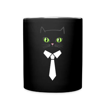 Business cat - Full Colour Mug - black - Front
