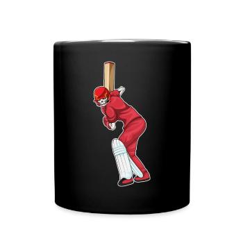 Skeleton Cricket Cricket Bats - Full Colour Mug - black - Front