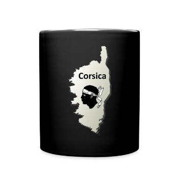 Corsica Insel in Frankreich Korsika - Tasse einfarbig - Schwarz - Vorne