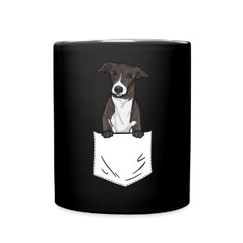 Lévrier italien Greyhound Chiens - Mug uni - noir - Devant