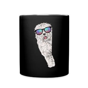 Old English Sheepdog Sheepie Bobtail - Full Colour Mug - black - Front