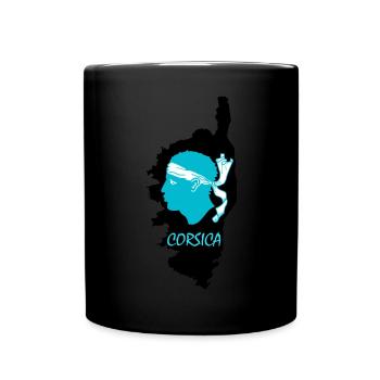 Corsica Island France with pirate head Corsica - Full Colour Mug - black - Front