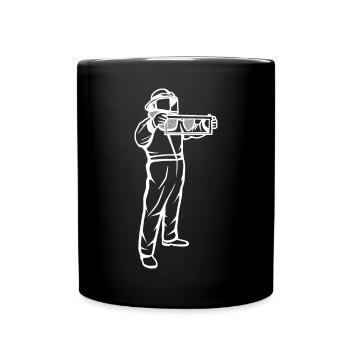 Dessin apiculteur - Mug uni - noir - Devant