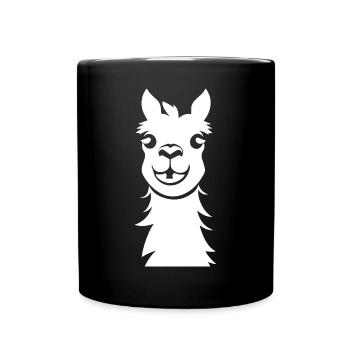 Drôle de lama Silhouette Cheeky Fun Lamas - Mug uni - noir - Devant