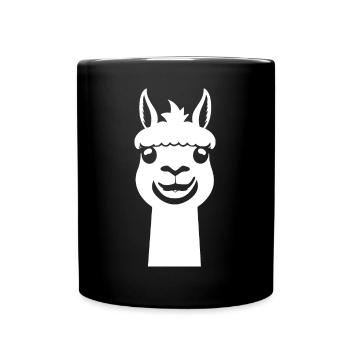 Drôle de lama Silhouette Cheeky Fun Lamas - Mug uni - noir - Devant