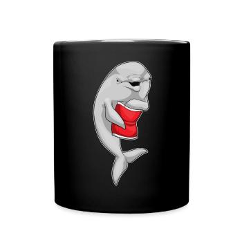Delfin Chipstüte - Tasse einfarbig - Schwarz - Vorne