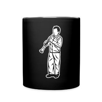 Clarinet Boy - Full Colour Mug - black - Front