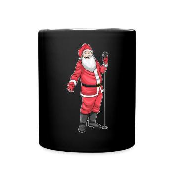 Le Père Noël chante de Noël - Mug uni - noir - Devant