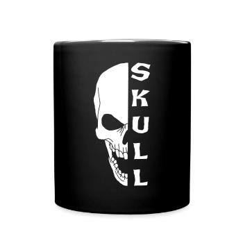Le crâne blanc - Mug uni - noir - Devant
