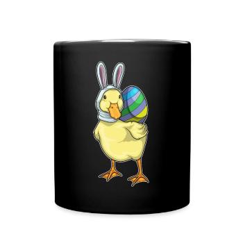 Oreilles de lapin de Pâques canard - Mug uni - noir - Devant