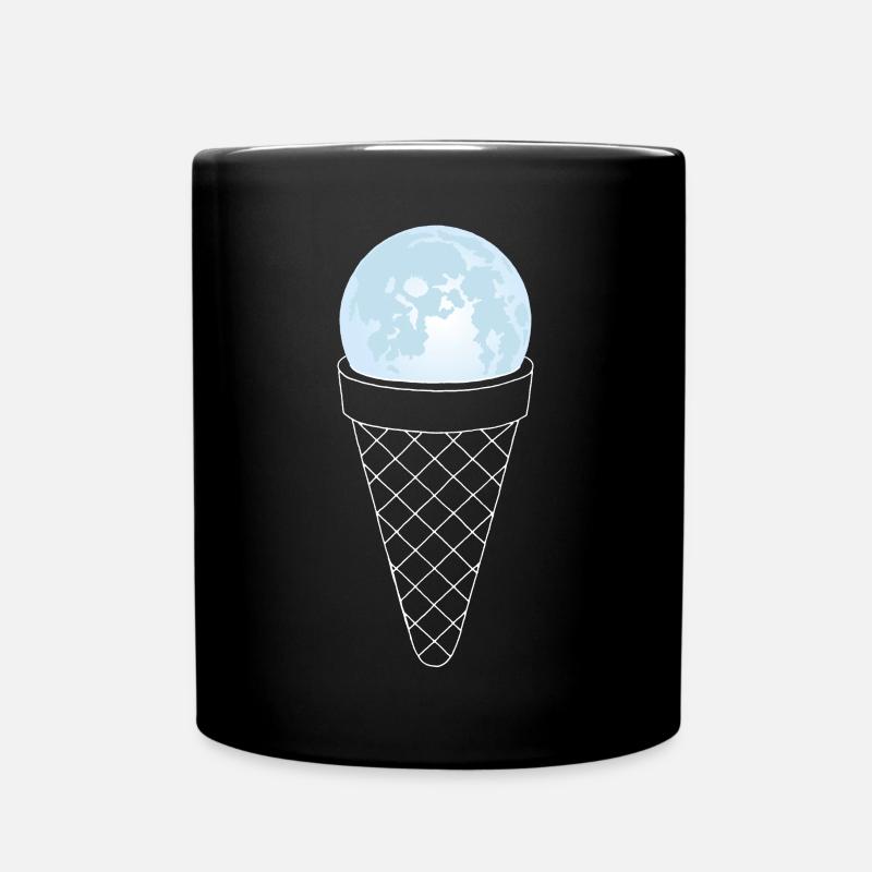 Eis vom Mond - Tasse einfarbig - Schwarz