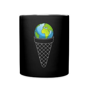 Ice cream from planet Earth - Full Colour Mug - black - Front