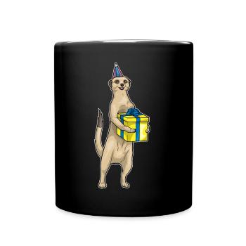 Chapeau de fête d’anniversaire suricate - Mug uni - noir - Devant
