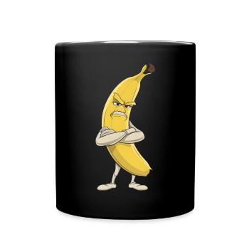 Banane - Tasse einfarbig - Schwarz - Vorne
