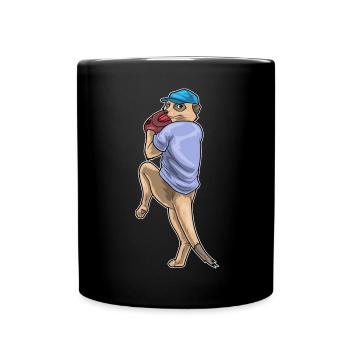 Meerkat Baseball Gant de baseball - Mug uni - noir - Devant