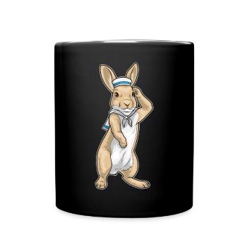 Rabbit Sailor Sailor's Hat - Full Colour Mug - black - Front