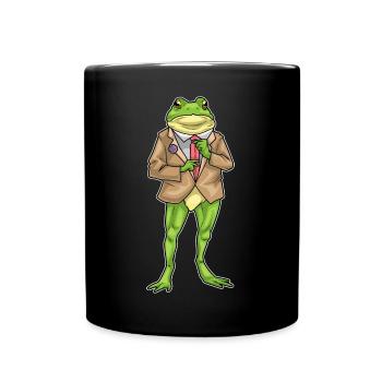 Frosch Bräutigam Sakko Hochzeit - Tasse einfarbig - Schwarz - Vorne