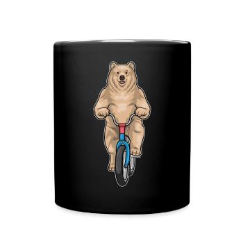 Vélo Bear - Mug uni - noir - Devant
