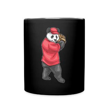 Panda Baseball Gant de baseball - Mug uni - noir - Devant