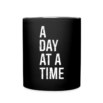 a day at a time - Full Colour Mug - black - Front