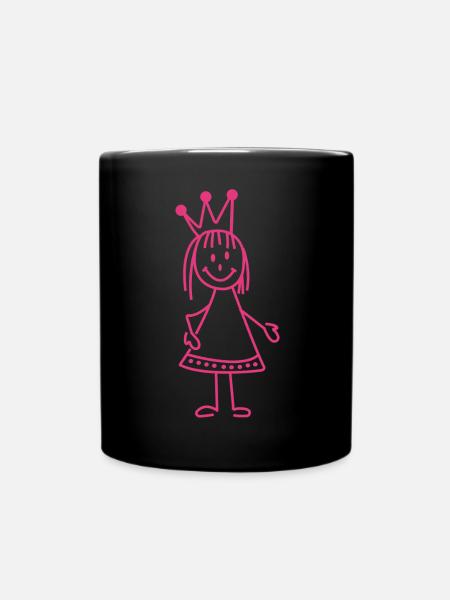 Prinzessin | Märchen, lustige Bilder, Geschenk - Ensfarvet krus - sort