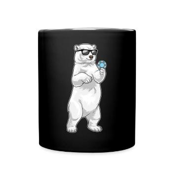 Polar Bear Poker Jetons de poker - Mug uni - noir - Devant