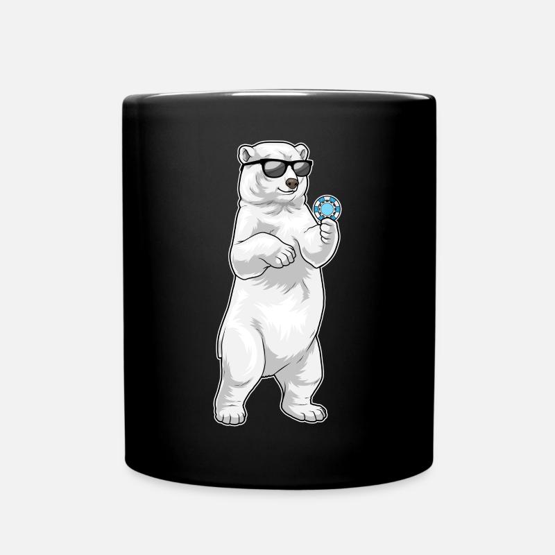 Polar Bear Poker Jetons de poker - Mug uni - noir