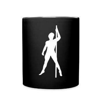Men Silhouette Pole Dance Exotic Dance - Full Colour Mug - black - Front
