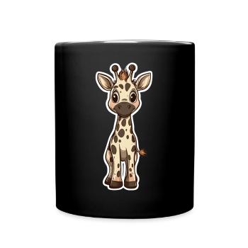Giraffe - Tasse einfarbig - Schwarz - Vorne