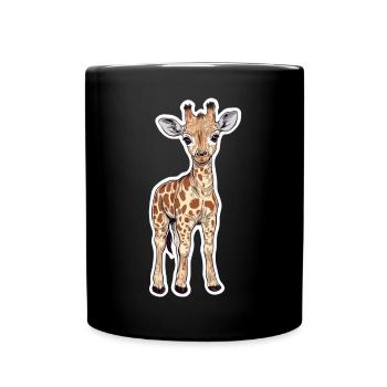 Giraffe - Tasse einfarbig - Schwarz - Vorne