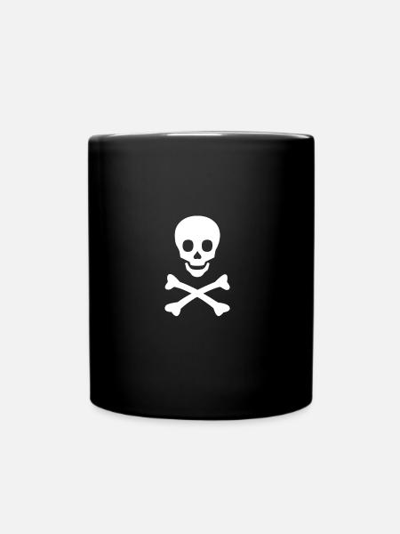 Totenkopf - Tasse einfarbig - Schwarz