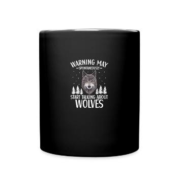 Wolf Outfit für Wölfe Liebhaber Damen - Tasse einfarbig - Schwarz - Vorne