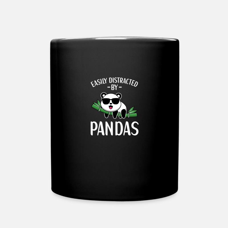Panda Outfit Panda Bear Lover - Full Colour Mug - black