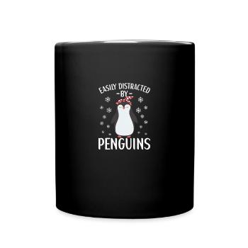 Pinguin Outfit für Pinguin Liebhaber - Tasse einfarbig - Schwarz - Vorne